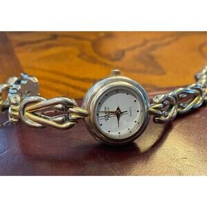 Women's 22mm Two Tone Victoria Rhein Watch, Chain Link Bracelet Band